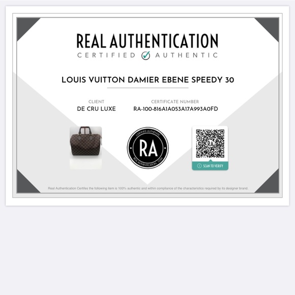 Authentic LOUIS VUITTON Damier Ebene Speedy 30 - Picture 8 of 8